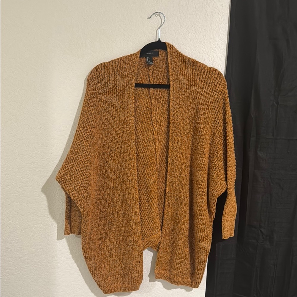 Cozy Knit Open-Front Sweater - Tan